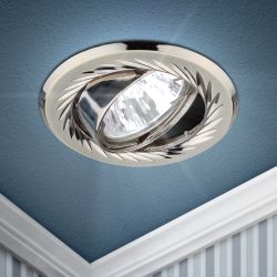 Светильник встраиваемый ЭРА KL6A PS/N MR16 GU5.3 поворотный перламутровое серебро