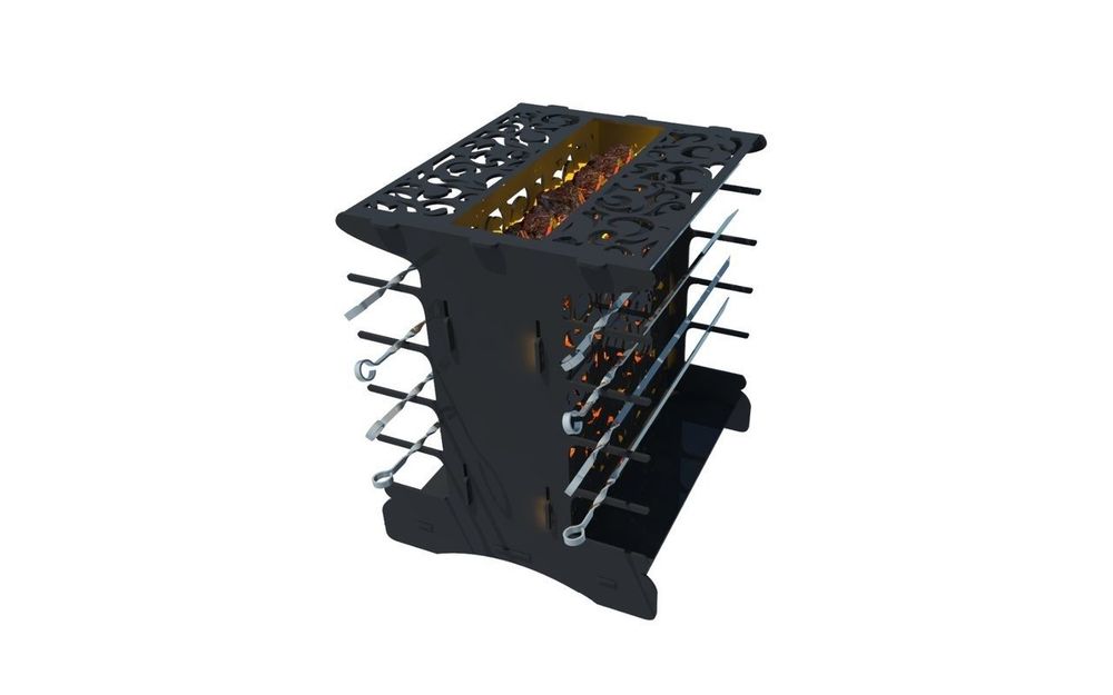Арт. 202 Вертикальный мангал толщиной 3 мм под решетку