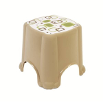 Табурет средний с рисунком бежевый