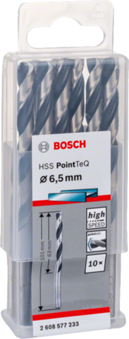 Сверло по металлу BOSCH HSS POINTTEQ 6,5 мм 10 шт 2608577233