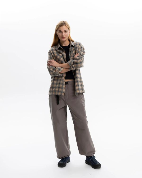 Рубашка Timber серый/бежевый - фото 6