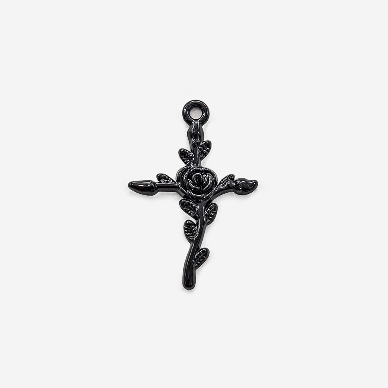 Подвеска "Роза", 34,5*23мм, gun metal