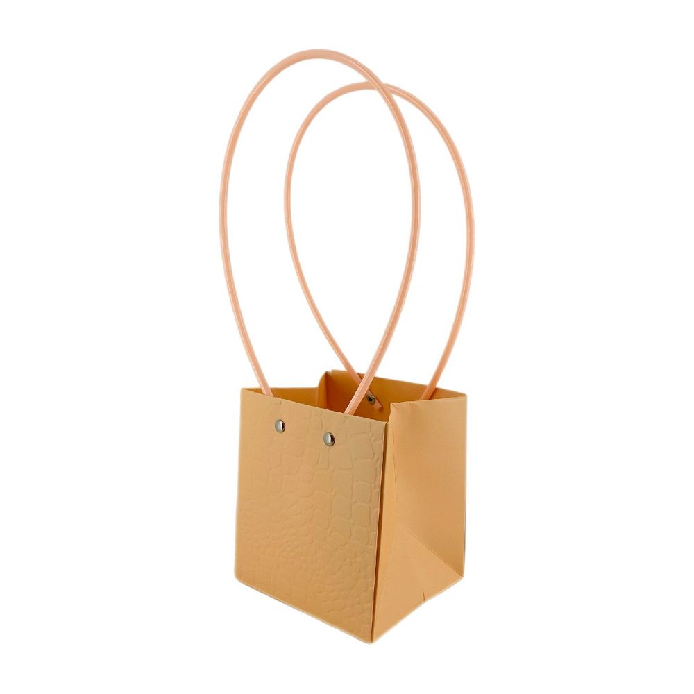 Сумка подарочная "Wild" (картон) 11,5x10,5xH13 с ламинацией (Персик)