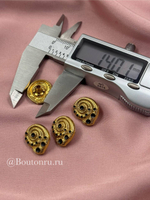 Шляпки под установочные кнопки Скиапар. ракушки рельеф. золото