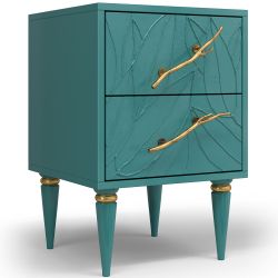 Тумба Арт Колор leaves Классик Голд Пастельно-синий