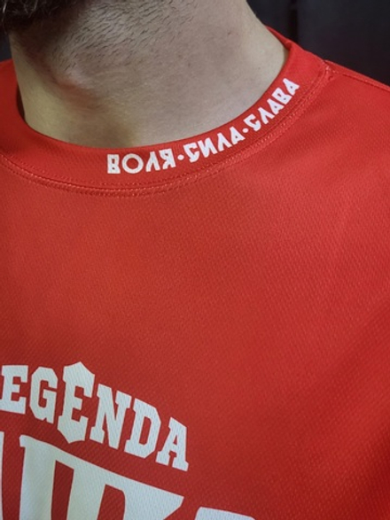 Футболка тренировочная LEGENDA Рать с коротким рукавом, красная