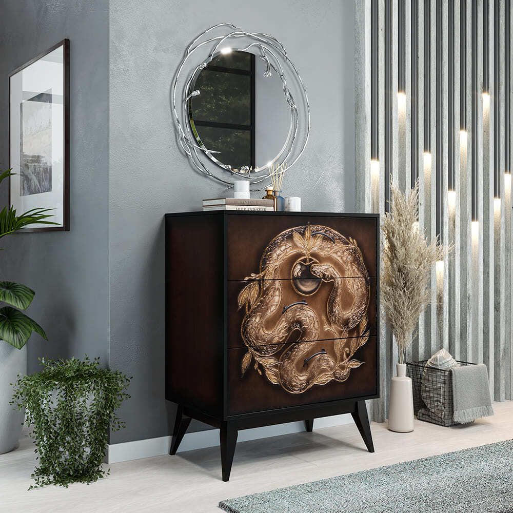 Комод Яблоко Евы с 3 ящиками Найт