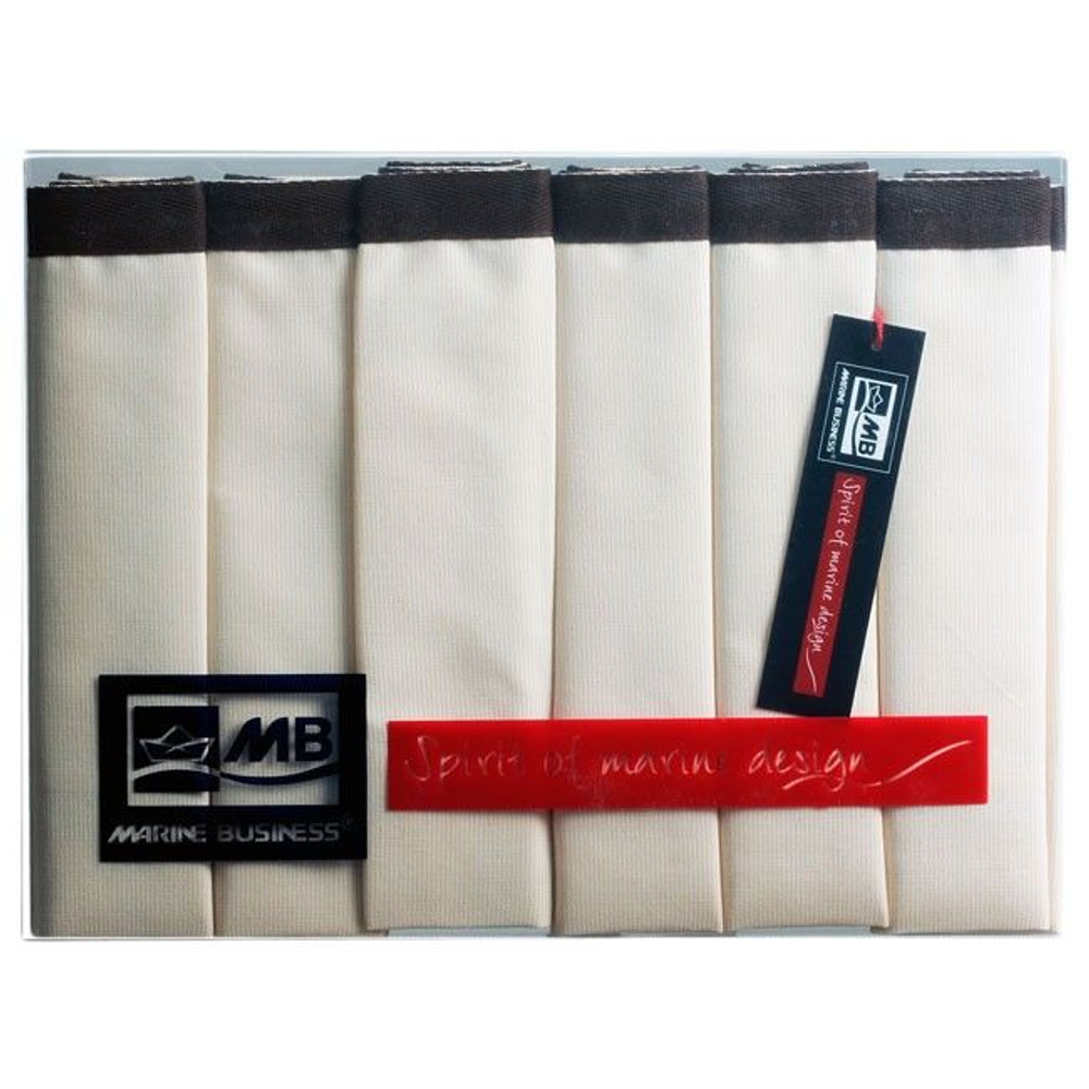 Набор столовых салфеток, песочные с коричневым, 6шт (10254615)