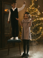 Велюровый комплект Mjölk (Жилет и брюки) Navy