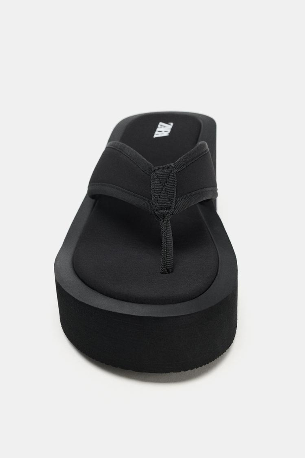 ZARA САНДАЛИИ НА ПЛАТФОРМЕ, ЧЕРНЫЙ