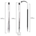 Ручка гелевая BRAUBERG "Jet", ЧЕРНАЯ, корпус прозрачный, узел 0,5 мм, линия письма 0,35 мм, 141018