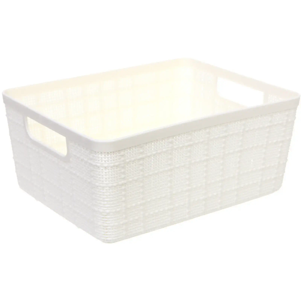 Корзина - органайзер для хранения «СТЭНТ», цвет белый, 24*18.5*10.2см