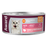 Влажный корм AWARD для взрослых кошек паштет из индейки с овощами 100г