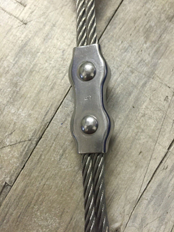 Двойной зажим из наржавеющей стали для троса 3мм Дуплекс