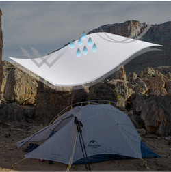 Палатка Naturehike Cloud Up-Wing Si 2-местная, алюминиевый каркас, серо-синяя