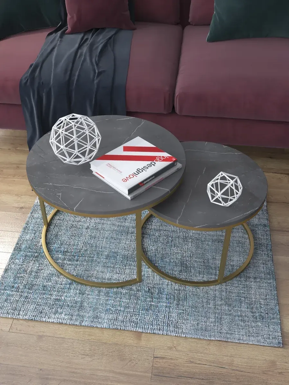 Комплект журнальных столов Акцент - ЗСЧ - МДФ в ПВХ