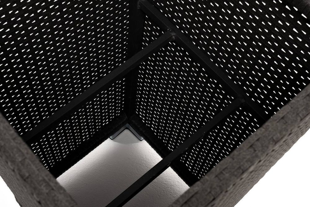 "Капучино" кашпо для цветов плетеное из искусственного ротанга, цвет графит