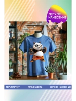 Термонаклейка на одежду, термопринт панда