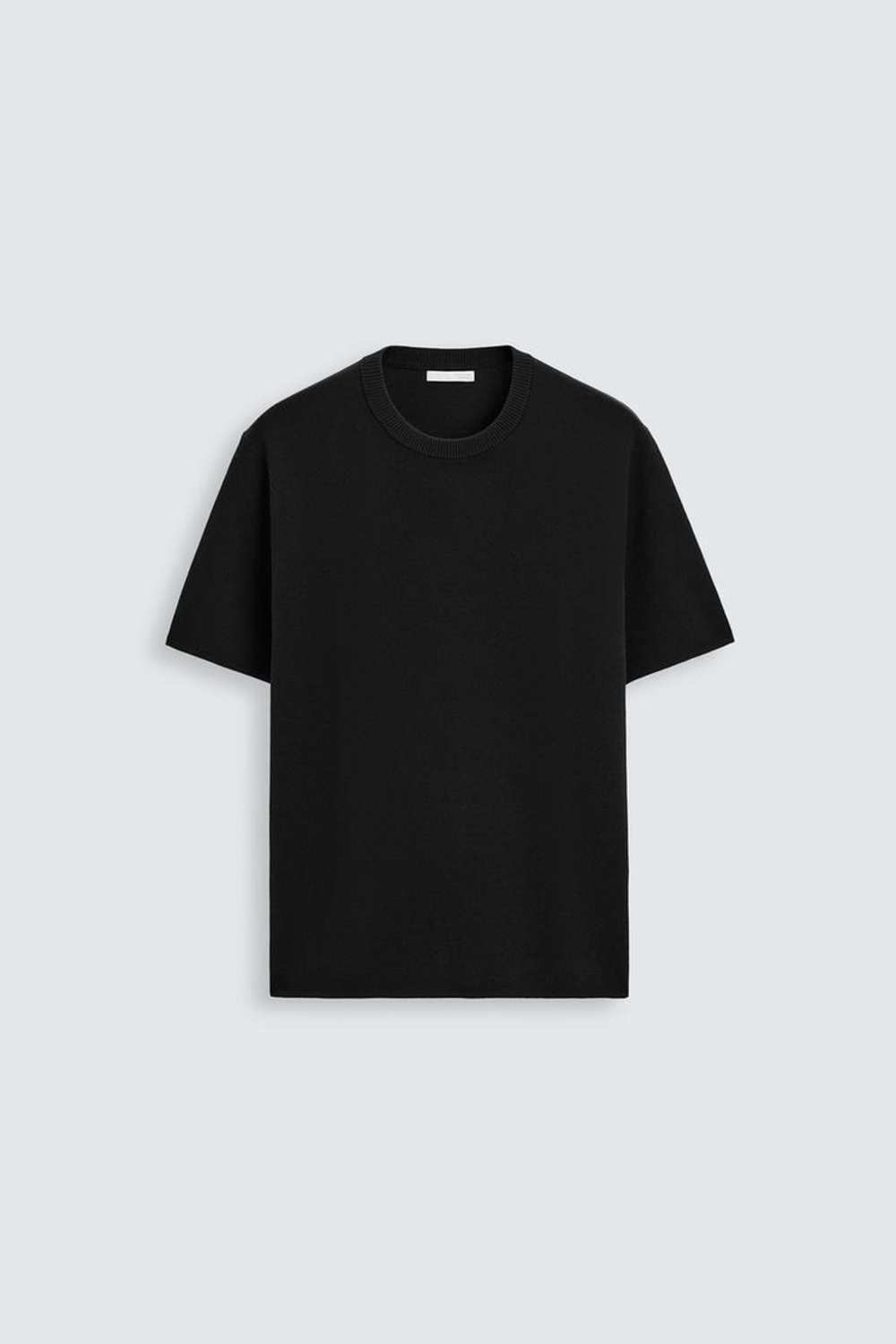 ZARA ФУТБОЛКА RELAXED FIT, ЧЕРНЫЙ