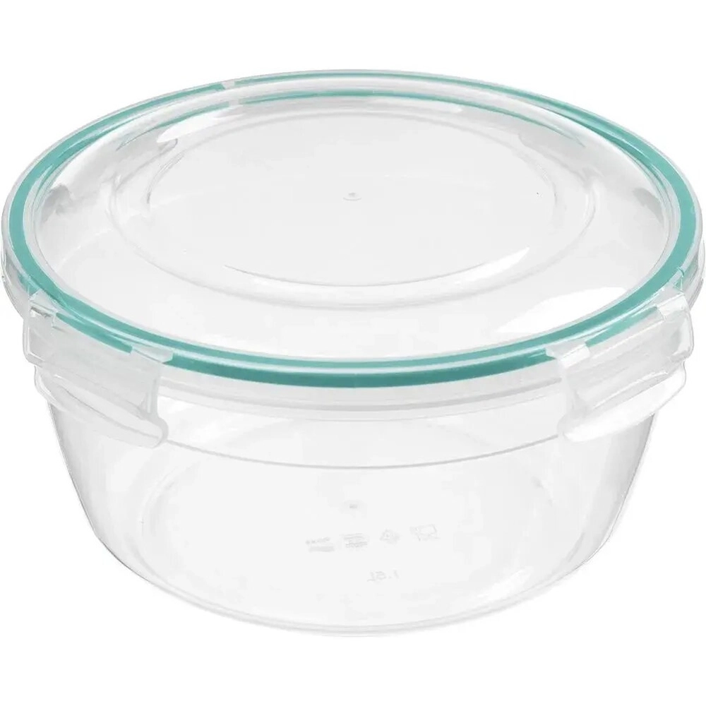 Контейнер для продуктов герметичный круглый 1,5л с замками (бесцветный)