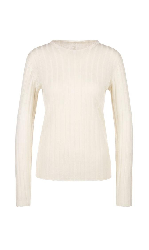 Пуловер в широкий рубчик