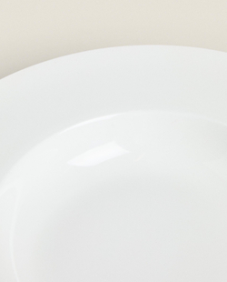 Zara Home тарелка глубокая из костяного фарфора, цвет белый, 24 см