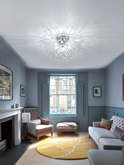 Люстра потолочная Lanbos, 6 ламп G9, 90 Вт LED, до 15 кв м, хром