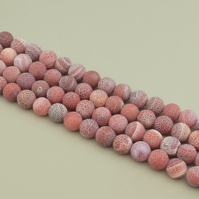 Нитка Агат 38 см. 12 мм. (Без замка) - Коричневая