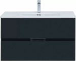 Тумба с раковиной Aquanet Алвита New 303919 90 антрацит