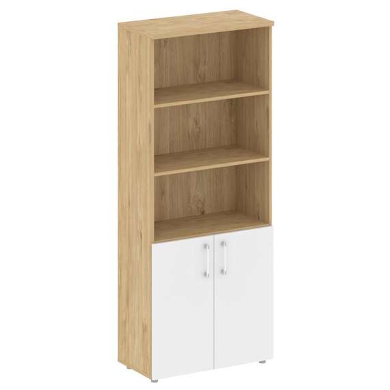 Shift Шкаф высокий широкий SK.ST-1.1 Тиквуд Светлый/Белый Бриллиант 800*420*1977