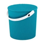 Ведро с крышкой Универсал 10 л бирюзовый 285х635