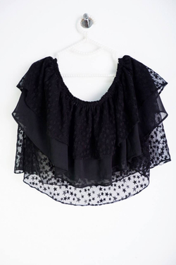 Топ Zara с рюшами, маркировка М, визуально на 46 размер