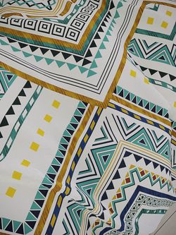 Простынь на резинке перкаль Сказка "Зигзаг" 90x200 см