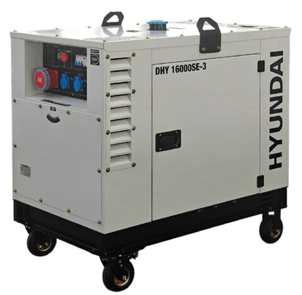 Электростанция дизельная с воздушным охлаждением HYUNDAI DHY 16000SE-3 в кожухе