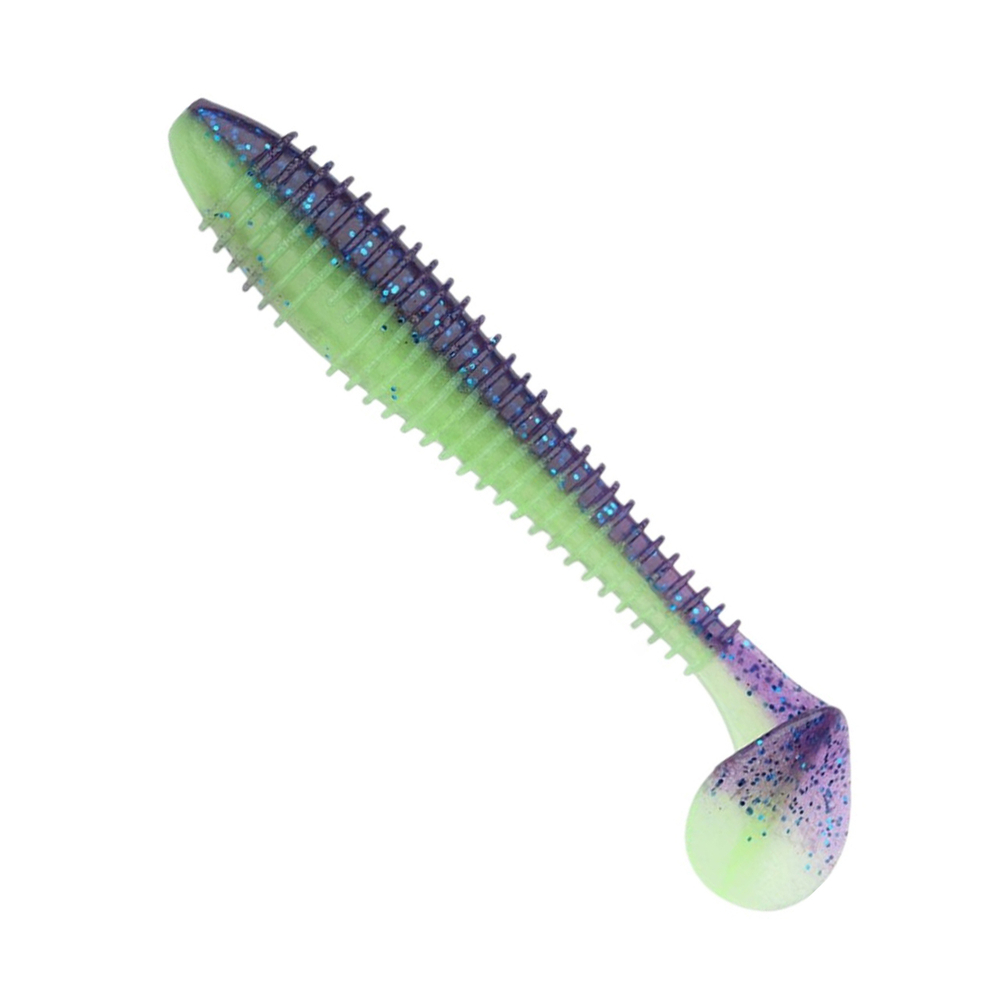 Приманка силиконовая Keitech Swing Impact FAT 4.3", 10,3г цвет #401 Green Pumpkin / Chartreuse