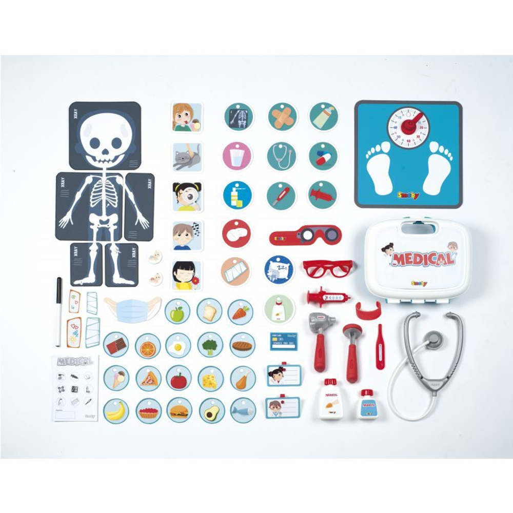 Smoby - Медицинский офисный набор Doctor + 65 аксессуаров 340208