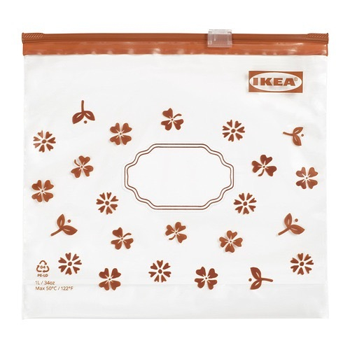 КЕССЕБЭР KОSSEBАR Пакеты для заморозки 1 л 25 шт, коричневые