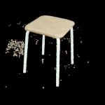 Табурет квадратный «Пенёк легкий» (Коричневый)