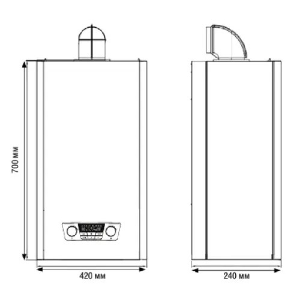 Котел настенный газовый с раздельным теплообменником Kentatsu Nobby Balance Plus