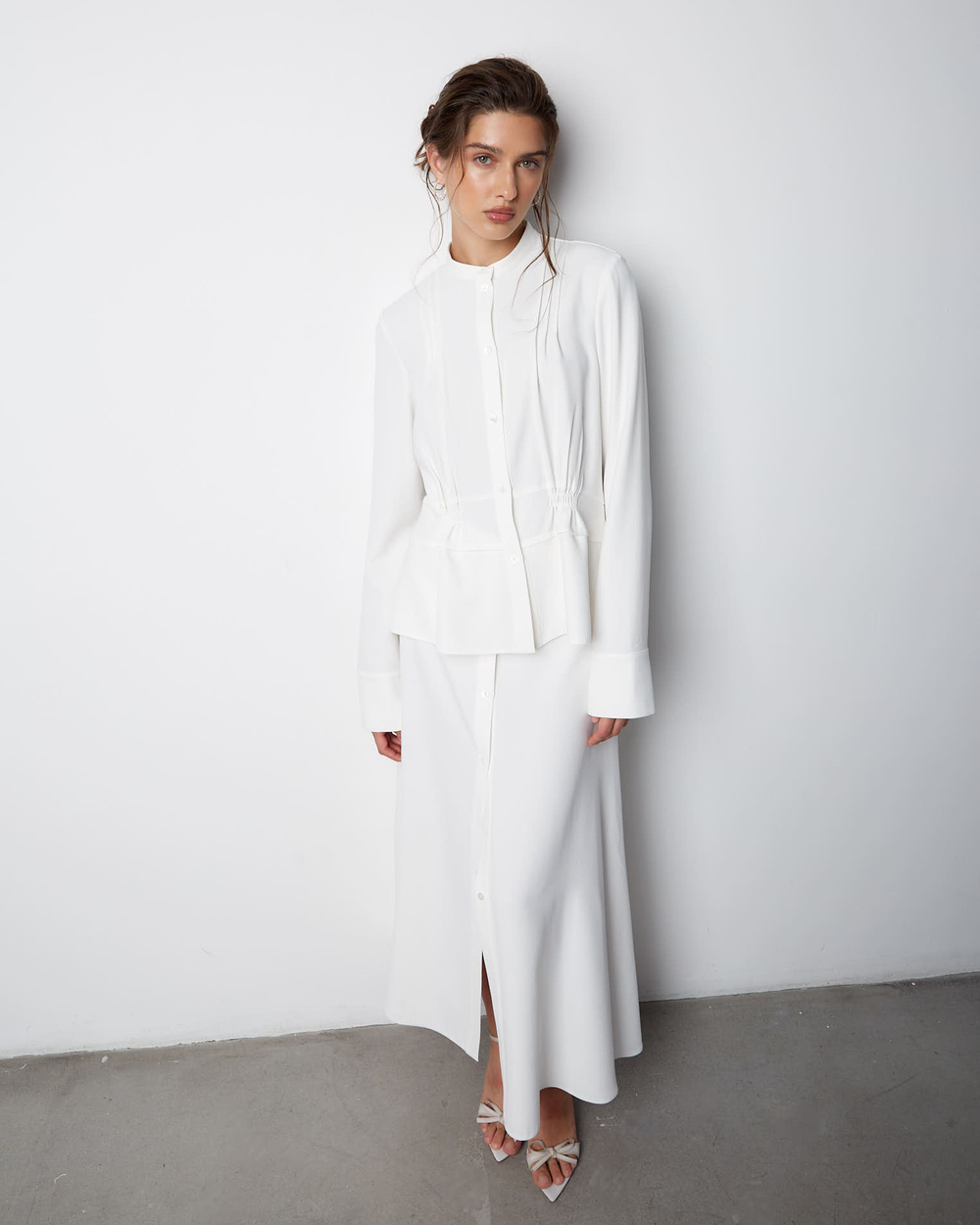 Юбка из смесовой вискозы Александр Маккуин белый