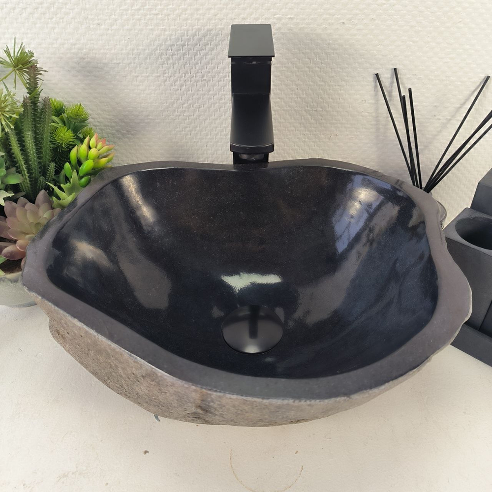 Раковина из речного камня RS-64986 38*33*15 0855