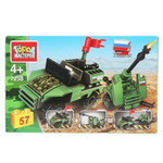 Конструктор пластмассовый 57эл. "Джип с пушкой" 7258-KK (Город мастеров)