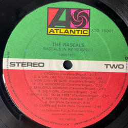 Винтажная виниловая пластинка LP The Rascals In Retrospect. A Selection of Classic Recordings 1966 1969 (Канада 1980)