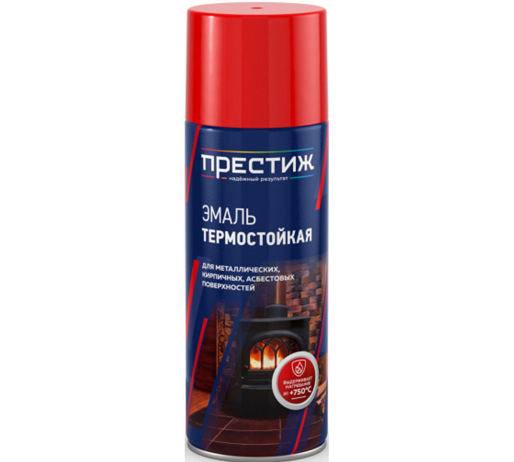 Эмаль аэрозольная Термостойкая Серебристая Престиж 425мл