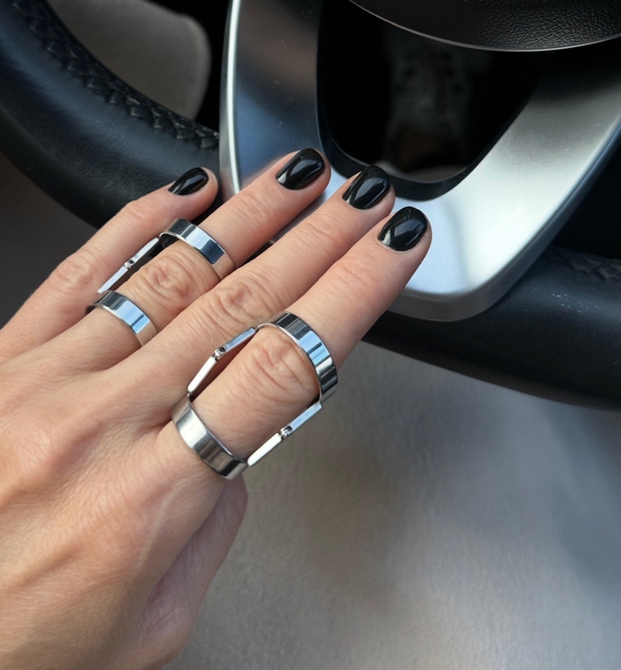 Кольцо ПОДВИЖНОЕ silver