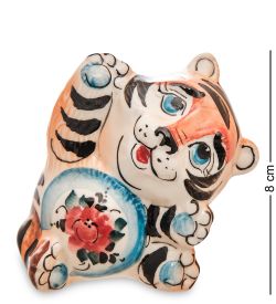 ГЛ- 043 Фигурка «Тигренок Лу-лу» цв. (Гжельский фарфор)