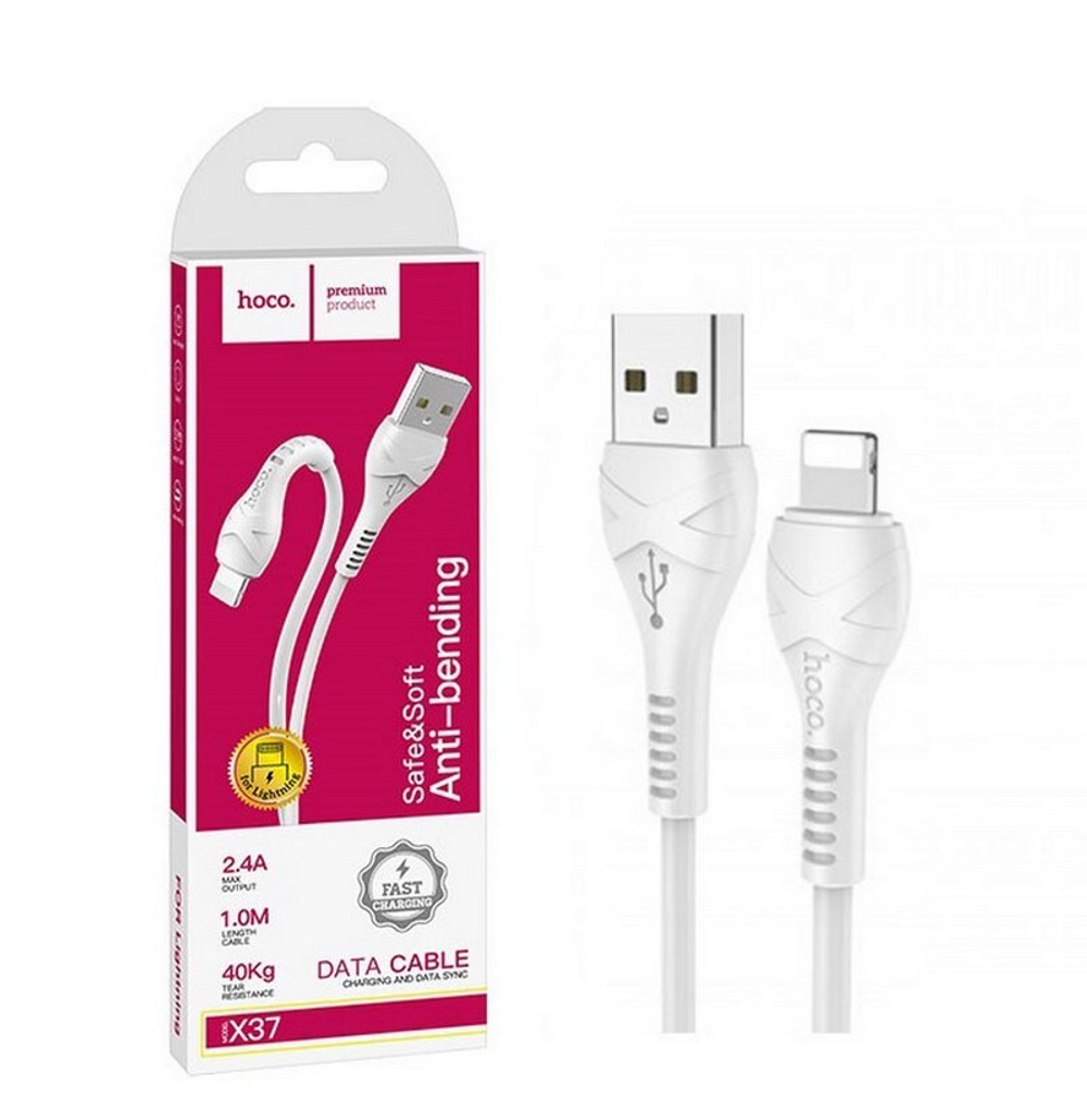 Кабель USB - Lightning HOCO X37 (белый) 1м