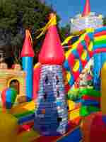 Коммерческий надувной батут «Замок развлечений», 14*6*8 м