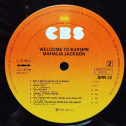 Винтажная виниловая пластинка LP Mahalia Jackson Welcome To Europe (Holland 1978)