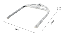 Кресло подвесное Шарм арт.D159-МТ003 (стойка+основание черн, корз.корич-белое, подуш.беж. 3уп. (В))